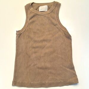 Citizens of Humanity ribbed beige / brown tank top size medium.
